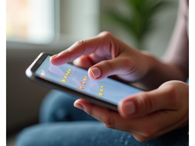 Person using a mobile app to rate their experience, symbolizing service feedback.